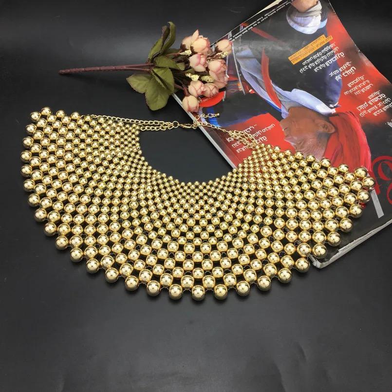 Handmade Beaded Statement Necklaces For Women Collar Beads Choker Maxi Necklace