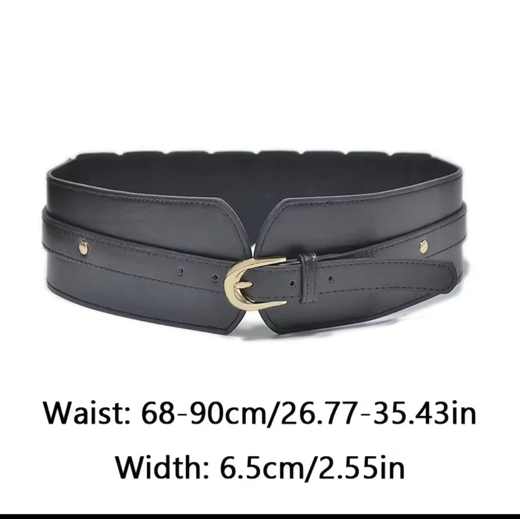 Corset Wide adjustable foux PU Leather Belt