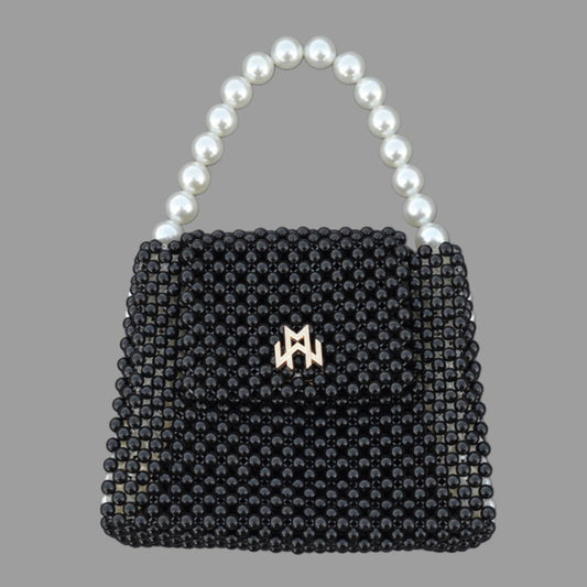 Black beads Pearl Chic bag