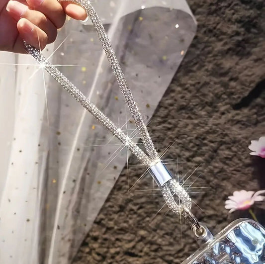 Glitter Rhinestone Phone Lanyard Bright Bling Bling Phone Wrist Straps Flash Anti-lost Wrist Rope Phone Accessories(FREE SHIPPING)