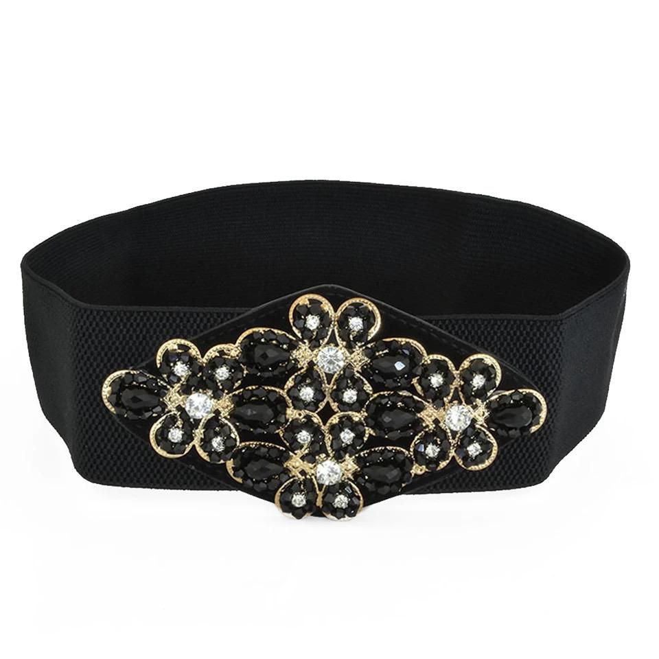 حزام جلدي عريض مرن