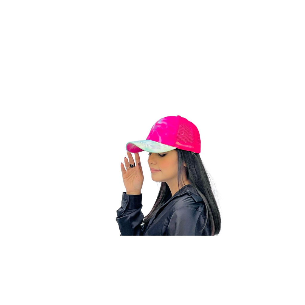 Tie-Dye Acid Wash Adjustable Snap Back Cap