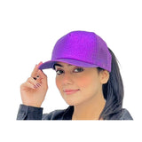 Glitter Ponytail Baseball Cap With Women Snapback Summer Mesh Hat