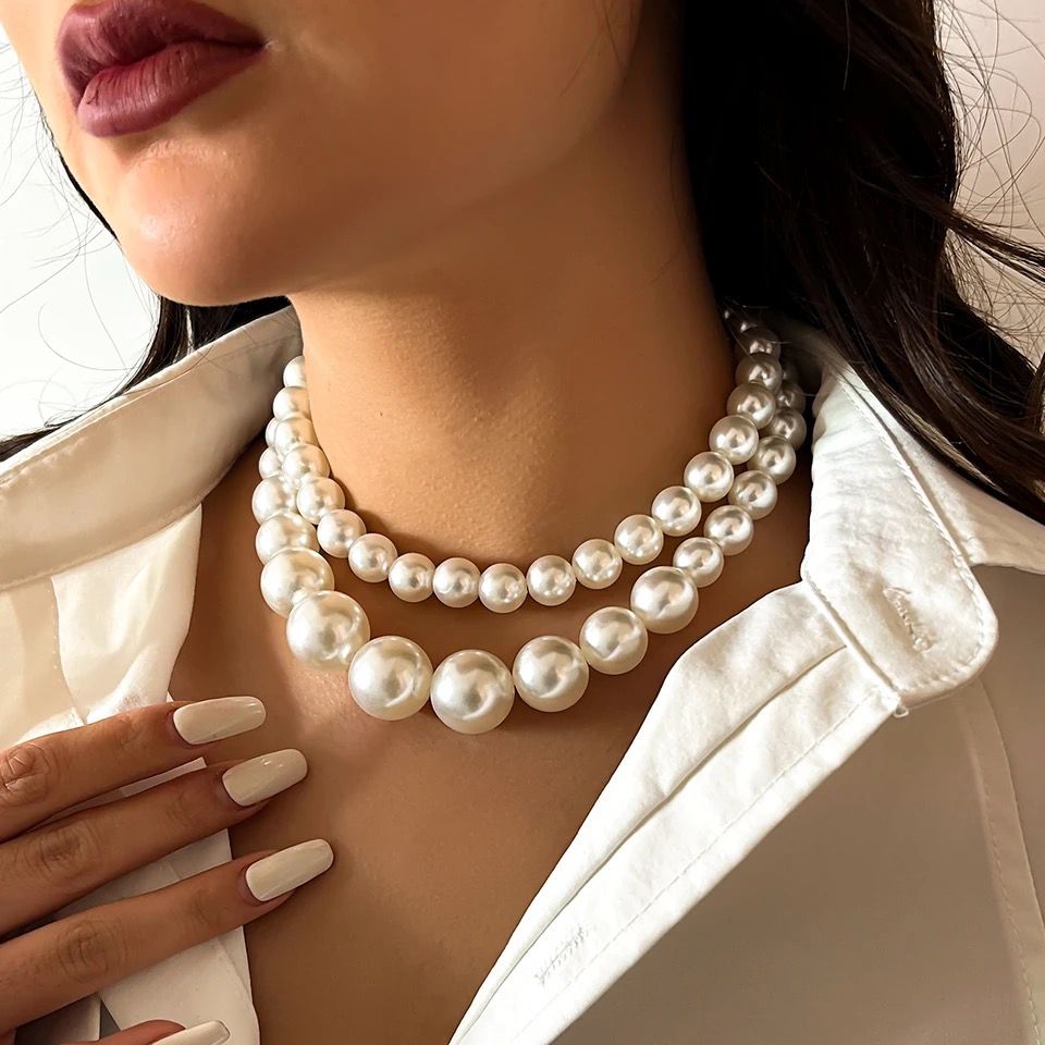 Double layer Pearl Neck Chokar