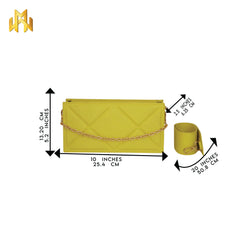 WM Citrus Sunshine Quilted Box (Leather Bag)