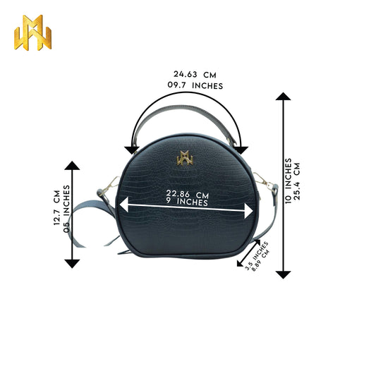 WM Linda D – Obsidian Noir
 (Leather Bag)