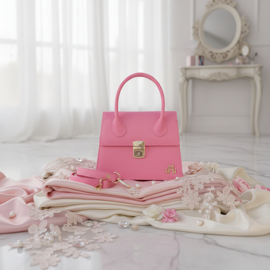 WM Petal Perfection Baguette Leather Bag