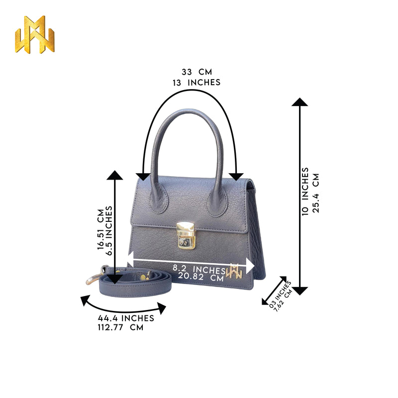 WM Sapphire Elegance Baguette Leather Bag
