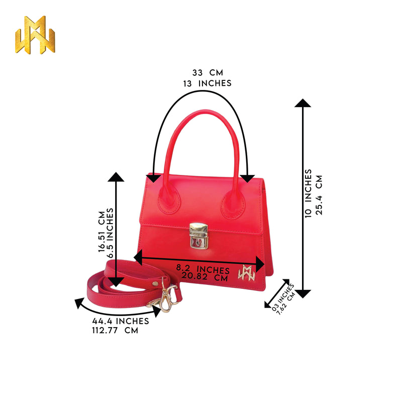 WM Crimson Charm Baguette (Leather Bag)