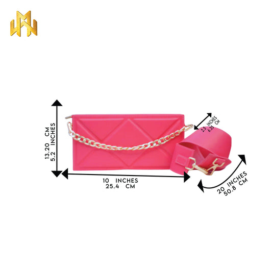 WM Blush Blossom Quilted Box (Leather Bag)