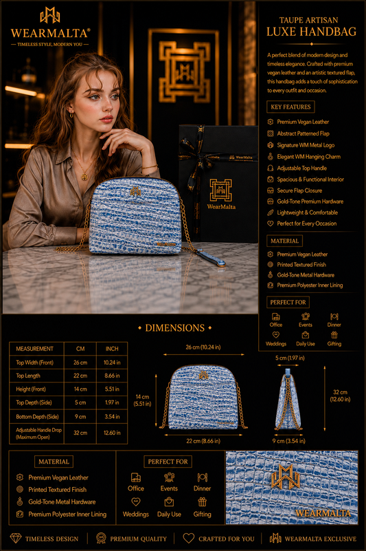 Wear Malta Azure Weave NOIR  Crossbody – Frosted Denim Blue