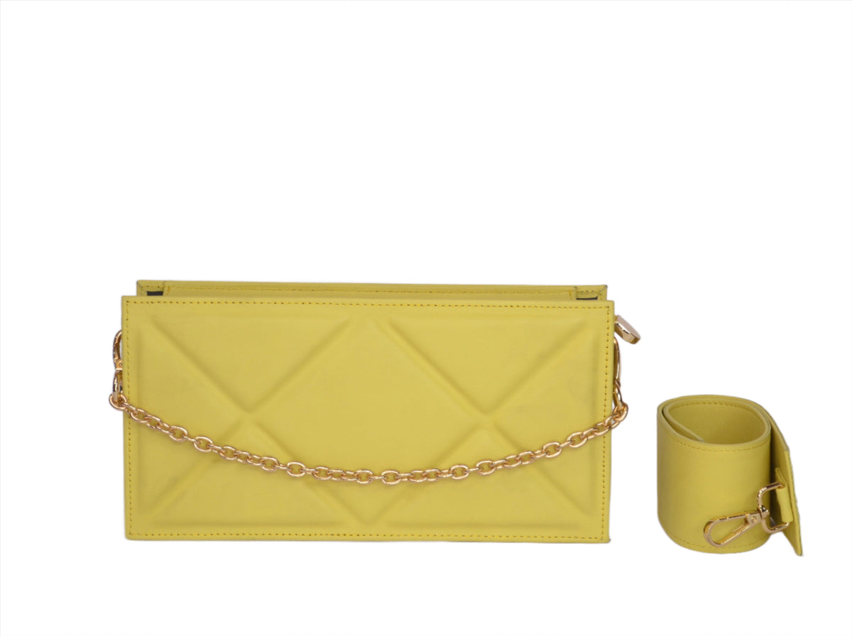 WM Citrus Sunshine Quilted Box (Leather Bag)