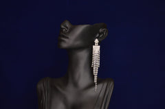 Tassel Long Rhinestone Earrings