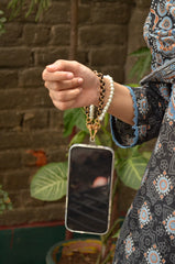 Pearl Star Charming Wrist Strap Phone Case Rope Jewelry for Women Trendy Love Pearl Beaded Phone Chain