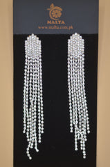 Rhinestone Waterfall Long  Earring