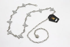 Silver Butterfly Chain Belt