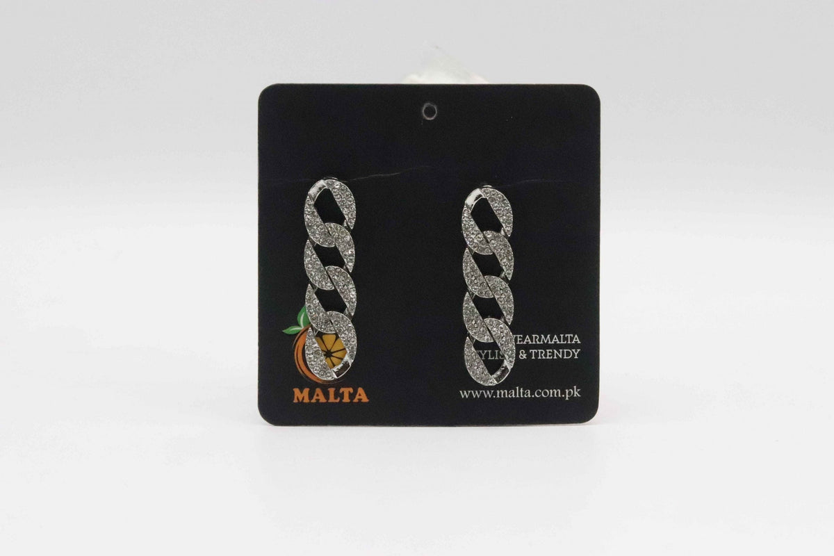 Cubic Chain Dazzle Earrings