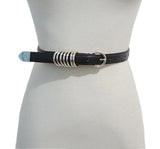 Simple Black Thin Belts