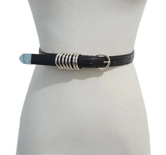 Simple Black Thin Belts