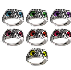 Beautiful orange Eagle Eye  Enamel  Ring