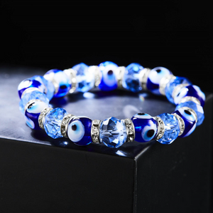 Evil Eye Palm Crystal Bracelet For Women Men
