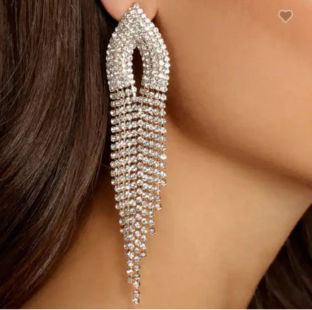 Dazzling Crystal Hanging Earrings
