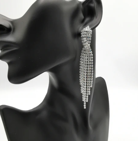 Bottle Crystal Bling Rhinestone Earrings