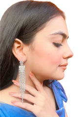 Tassel Long Rhinestone Earrings