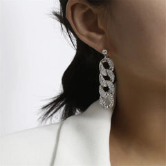 Cubic Chain Dazzle Earrings