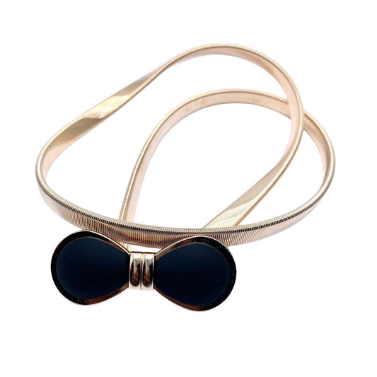 Black Bow Metal Belt