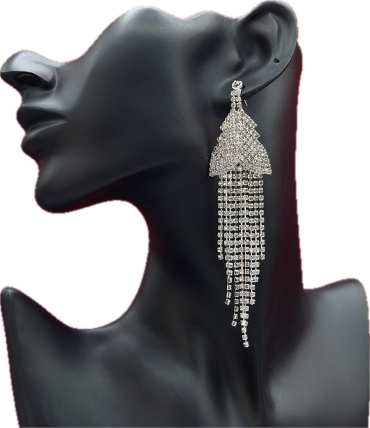 Vegas Pool Party Bling Rhinestone Earrings