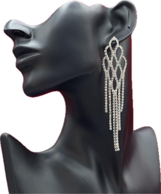 Red Carpet Rhinestone Statement Earring