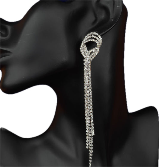 Glistening Faceted Rhinestone Earrings