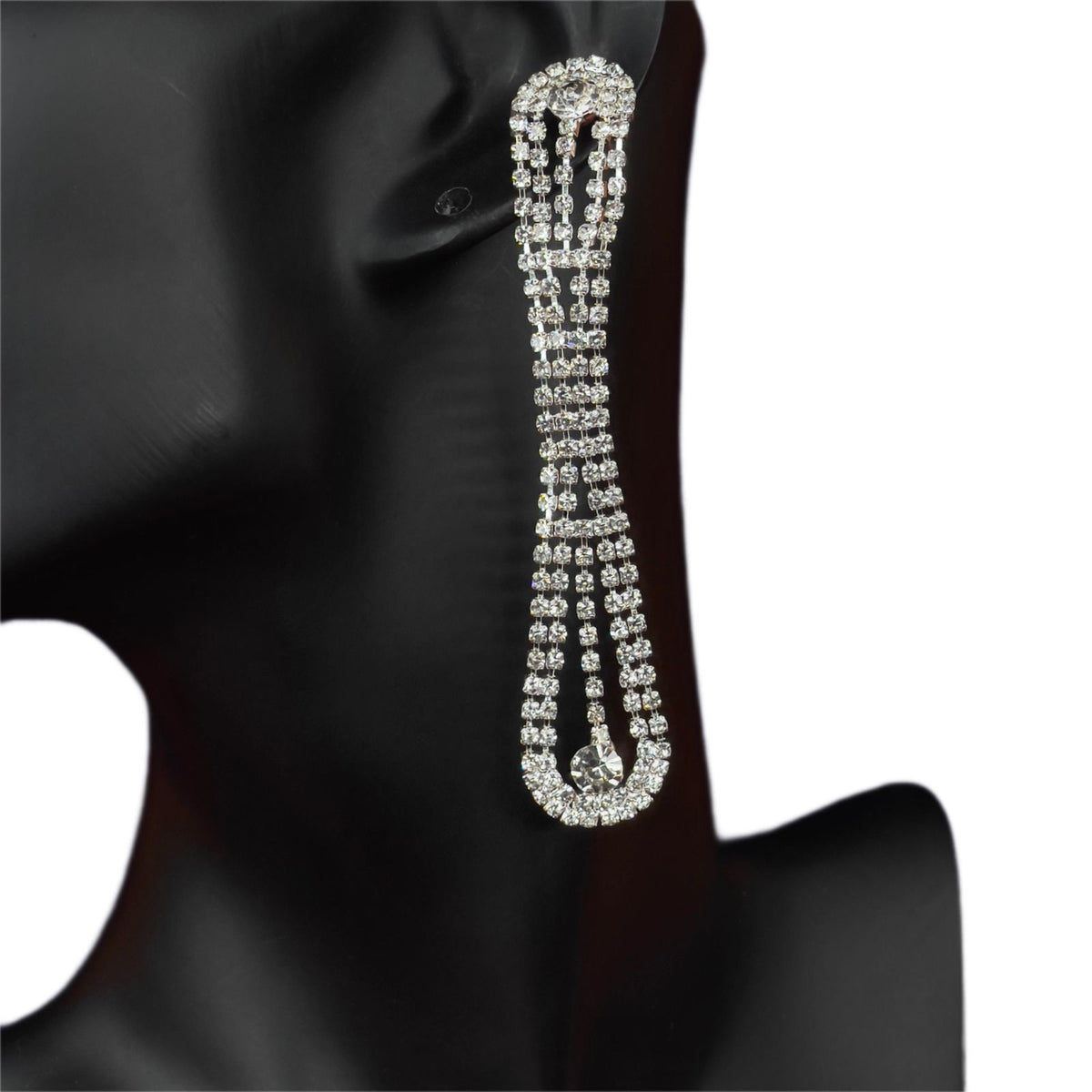 disco Ball Rhinestone Earrings