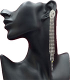 Glamorous Drop Long Hanging Rhinestone earrings