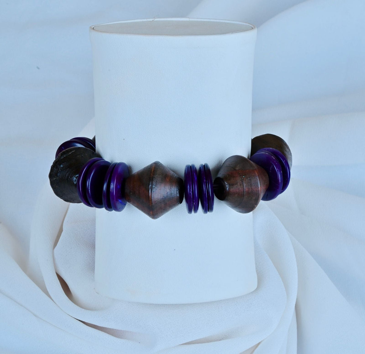 Boardwalk Blue Wood-Bracelets