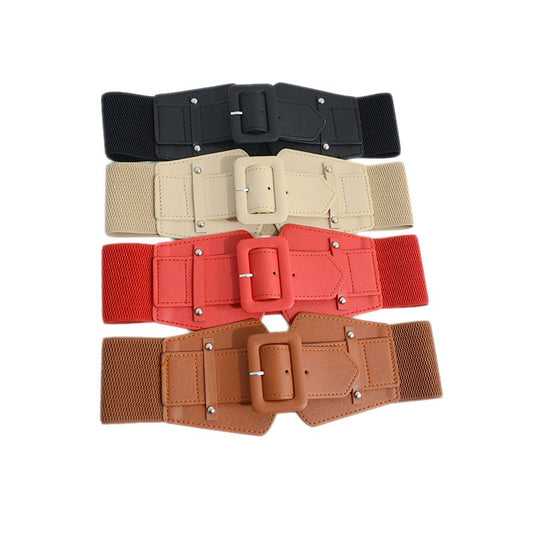 Wide Stretchable Corset Belt Female Waist Plus Size Designer Belts For Women High Quality Big Stretch Cummerbunds