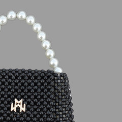 Black beads Pearl Chic bag