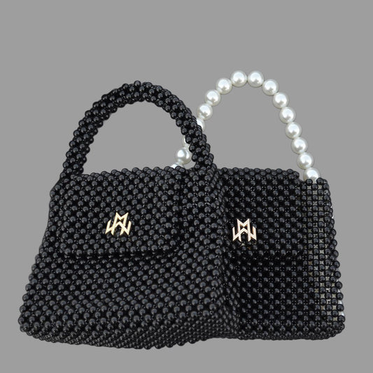 Black beads Pearl Chic bag