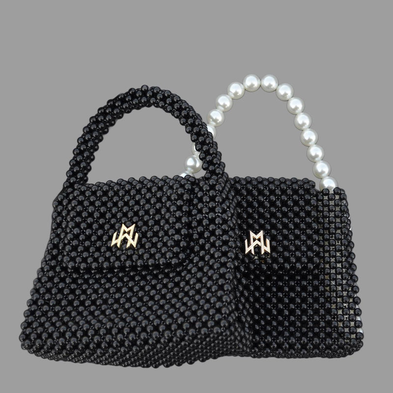 Black beads Pearl Chic bag