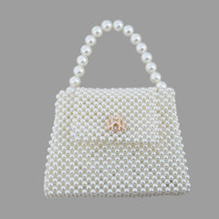 Handmade White/Ivory Pearl Beaded bag