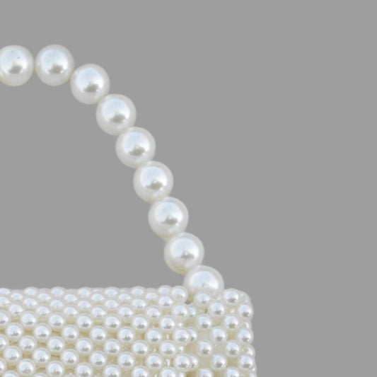 Handmade White/Ivory Pearl Beaded bag