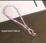 Glitter Rhinestone Phone Lanyard Bright Bling Bling Phone Wrist Straps Flash Anti-lost Wrist Rope Phone Accessories