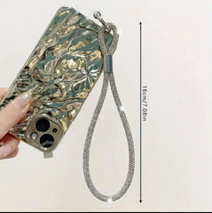 Glitter Rhinestone Phone Lanyard Bright Bling Bling Phone Wrist Straps Flash Anti-lost Wrist Rope Phone Accessories(FREE SHIPPING)