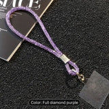 Glitter Rhinestone Phone Lanyard Bright Bling Bling Phone Wrist Straps Flash Anti-lost Wrist Rope Phone Accessories