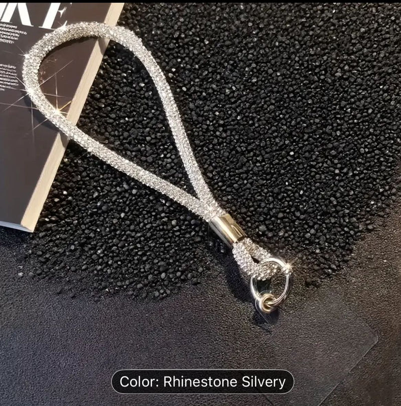 Glitter Rhinestone Phone Lanyard Bright Bling Bling Phone Wrist Straps Flash Anti-lost Wrist Rope Phone Accessories(FREE SHIPPING)