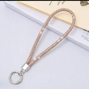 Glitter Rhinestone Phone Lanyard Bright Bling Bling Phone Wrist Straps Flash Anti-lost Wrist Rope Phone Accessories
