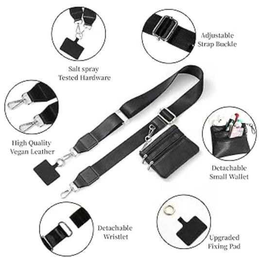 Adjustable Black & White Utility Strap
