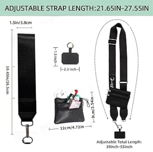 Adjustable Black & White Utility Strap
