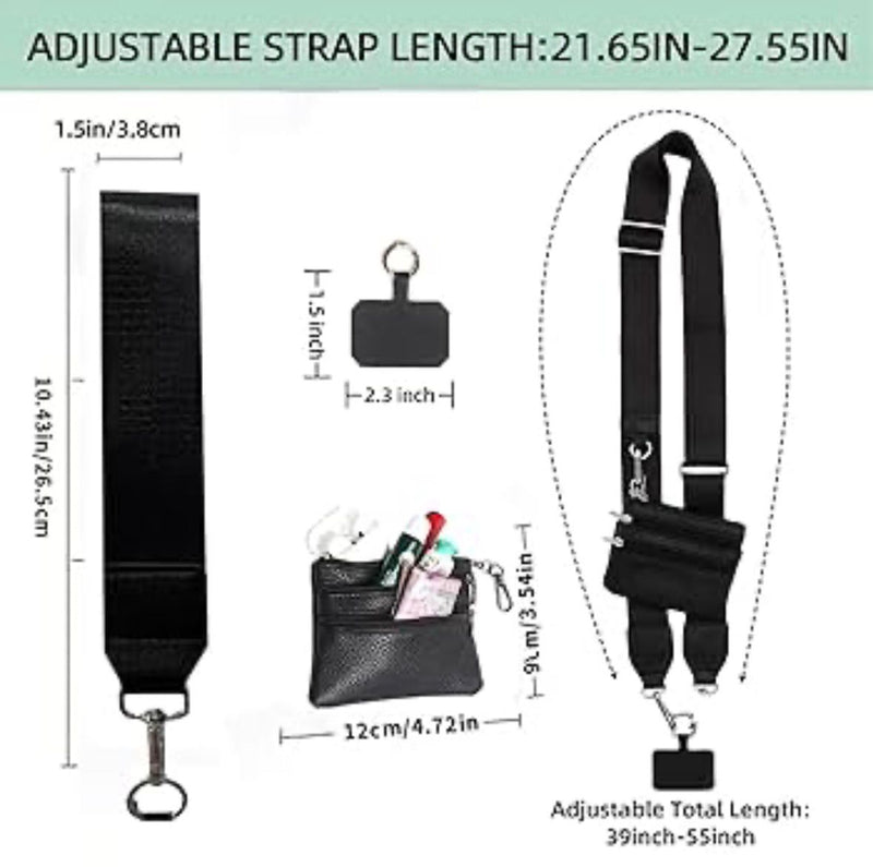 Adjustable Black & White Utility Strap